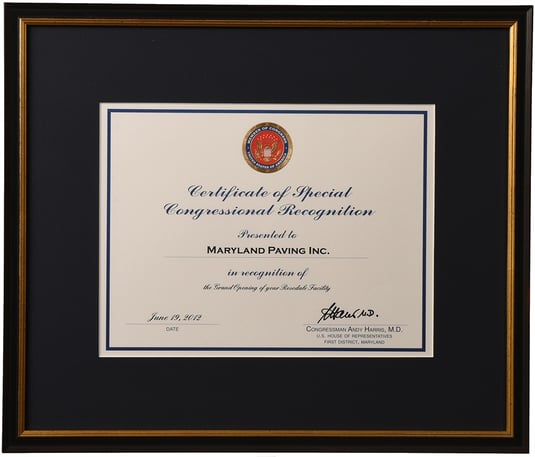 custom frame certificates