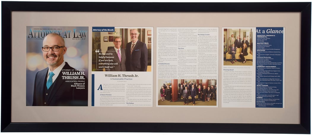 Custom framing publications